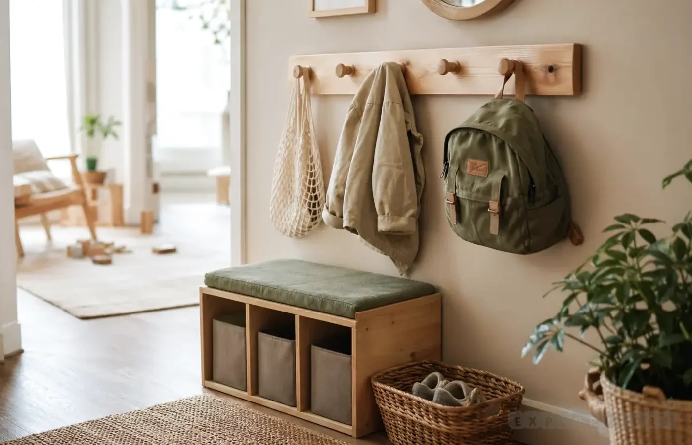 Montessori practical life setup for toddlers