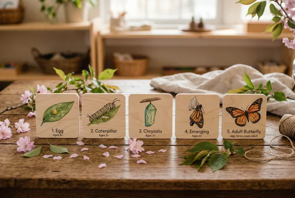 Montessori Life Cycle Activities for Toddlers: Butterfly, Frog, Flower & More