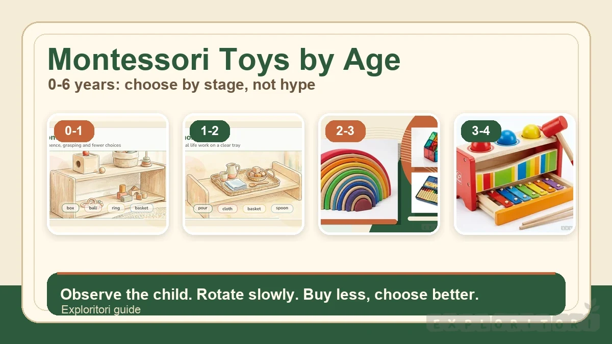 Guía por edades para ordenar compras Montessori con menos ruido y más criterio